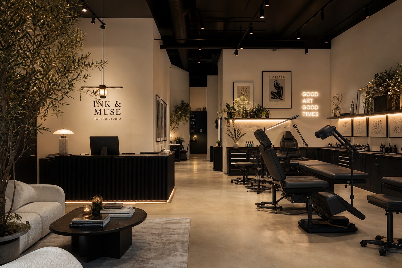 Ink & Olive studio interior